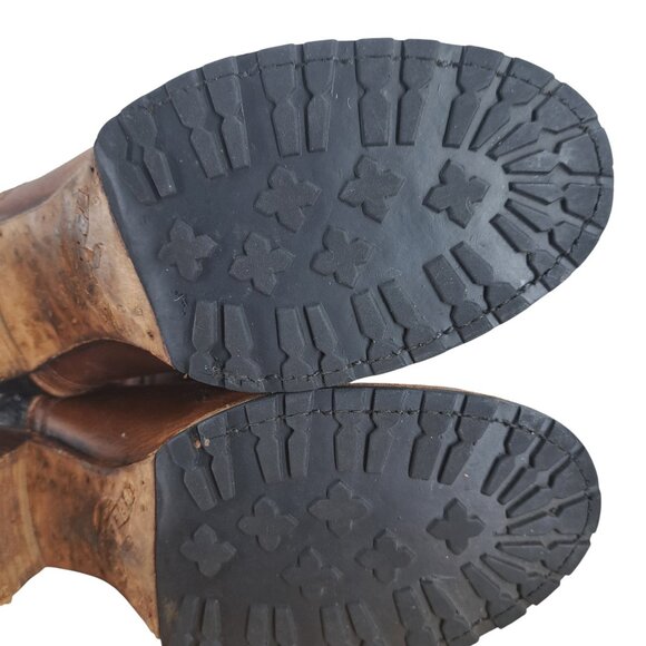 Freebird Fuego Over the Knee Brown Leather Heeled Boots Size 12 Tall Distressed - Picture 12 of 16